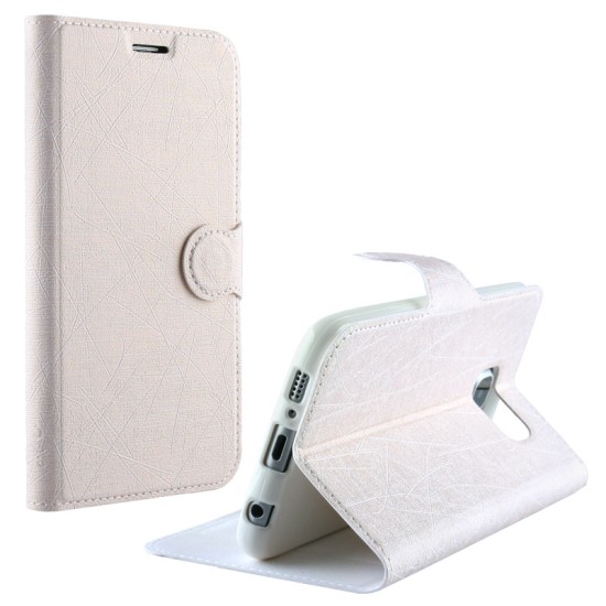 VOLTE-TEL ΘΗΚΗ SAMSUNG J7 J700 LINE LEATHER-TPU BOOK STAND WHITE