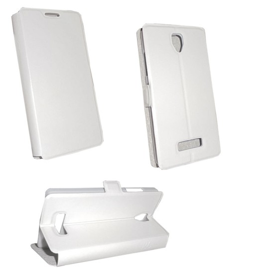 VOLTE-TEL ΘΗΚΗ LENOVO A2010 PU LEATHER BOOK-STAND WHITE