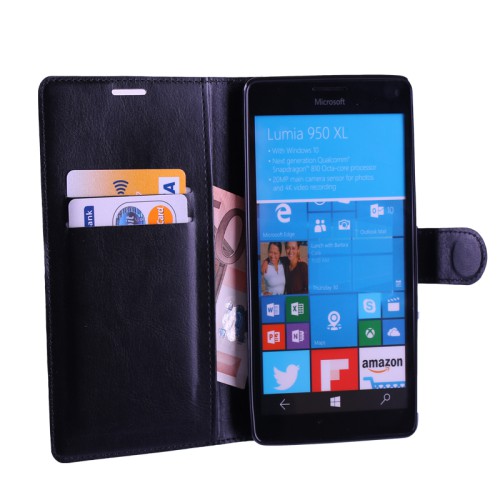 VOLTE-TEL ΘΗΚΗ MICROSOFT LUMIA 950 XL LEATHER-TPU BOOK STAND BLACK
