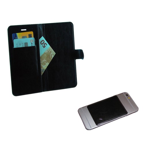VOLTE-TEL ΘΗΚΗ UNIVERSAL 4.0"-4.6" LEATHER BOOK 3M MAGNET BLACK