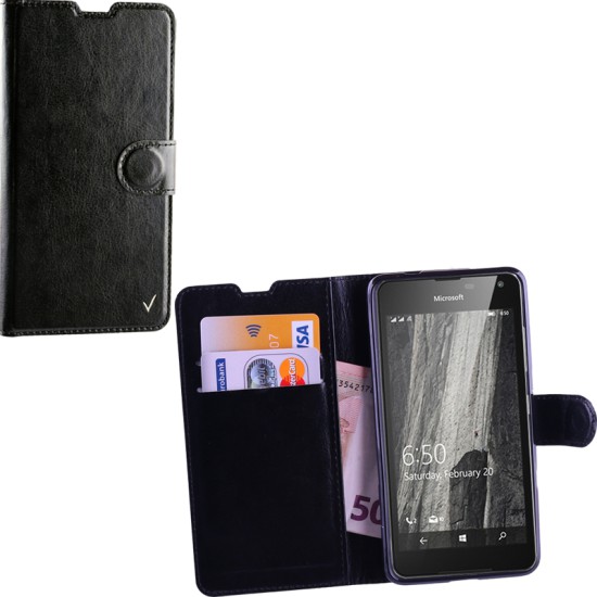 VOLTE-TEL ΘΗΚΗ MICROSOFT LUMIA 650 5.0" LEATHER-TPU BOOK STAND BLACK