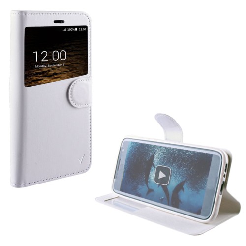 VOLTE-TEL ΘΗΚΗ IPHONE SE/5/5S 4.0" LEATHER-TPU VIEW BOOK STAND WHITE