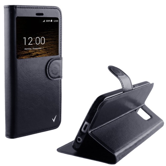 VOLTE-TEL ΘΗΚΗ LG K7 X210 5.0" LEATHER-TPU VIEW BOOK STAND BLACK