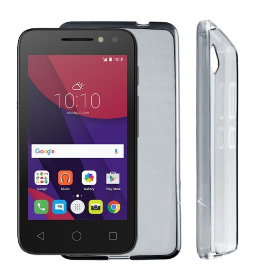 VOLTE-TEL SLIMCOLOR TPU ΘΗΚΗ ALCATEL SLIMCOLOR TPU PIXI 4 4in 4034D ΔΙΑΦΑΝΗ ΓΚΡΙ