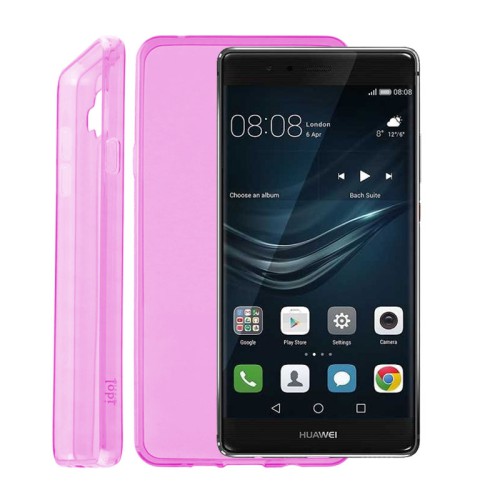 IDOL 1991 ΘΗΚΗ HUAWEI P9 PLUS 5.5" ULTRA THIN TPU 0.3mm ΔΙΑΦΑΝΗ ΡΟΖ