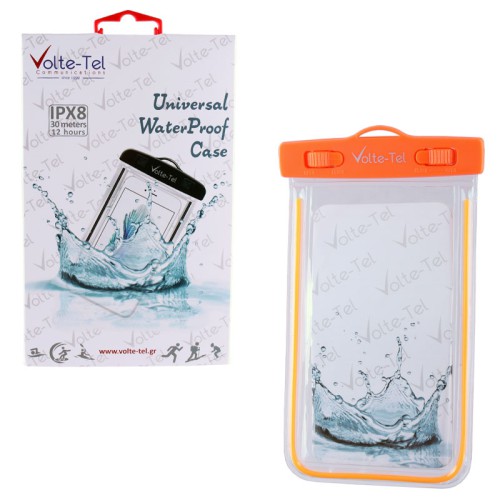 VOLTE-TEL ΘΗΚΗ ΑΔΙΑΒΡΟΧΗ 2 IN 1 SPORTS ARMBAND LUMINUS IPX8 30m MAX SIZE 14.2cm x 7.5cm (5.8") ORANGE