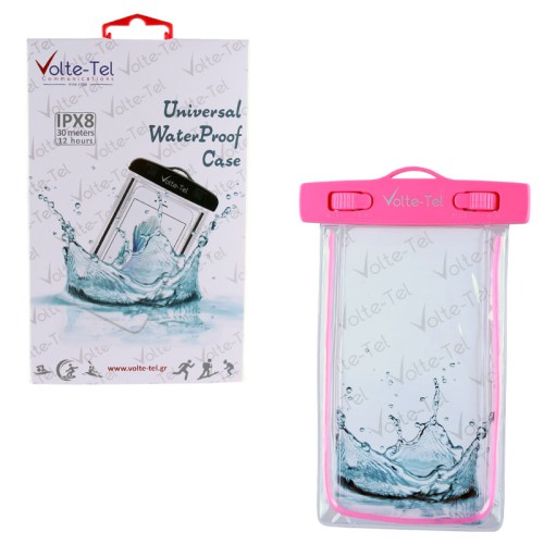 VOLTE-TEL ΘΗΚΗ ΑΔΙΑΒΡΟΧΗ 2 IN 1 SPORTS ARMBAND LUMINUS IPX8 30m MAX SIZE 14.2cm x 7.5cm (5.8") PINK
