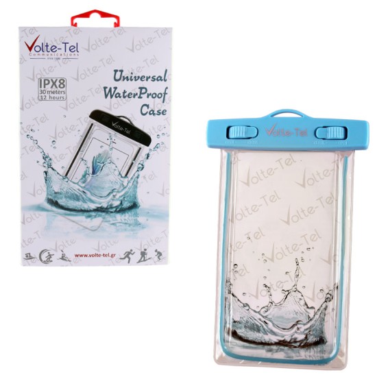 VOLTE-TEL SPORTS ARMBAND LUMINUS ΘΗΚΗ ΑΔΙΑΒΡΟΧΗ 2 IN 1 IPX8 30m MAX SIZE 16.3cm x 8.2cm (6.9in) BLUE