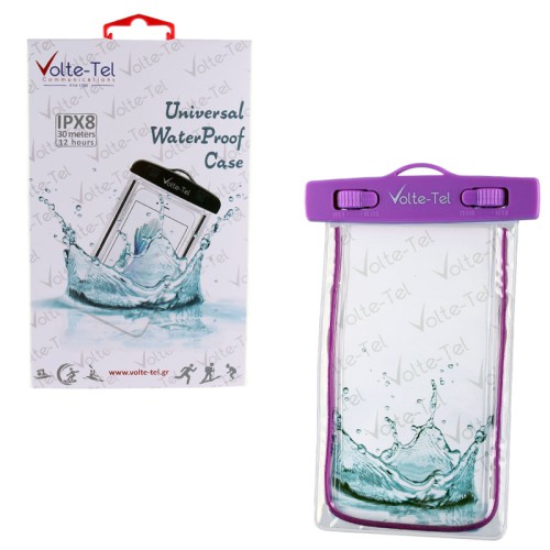 VOLTE-TEL ΘΗΚΗ ΑΔΙΑΒΡΟΧΗ 2 IN 1 SPORTS ARMBAND LUMINUS IPX8 30m MAX SIZE 16.3cm x 8.2cm (6.9") PURPLE