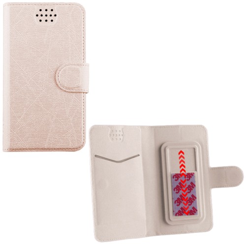 VOLTE-TEL ΘΗΚΗ UNIVERSAL 5.0"-5.7" LEATHER LINE BOOK STAND 3M SLIDE GOLD