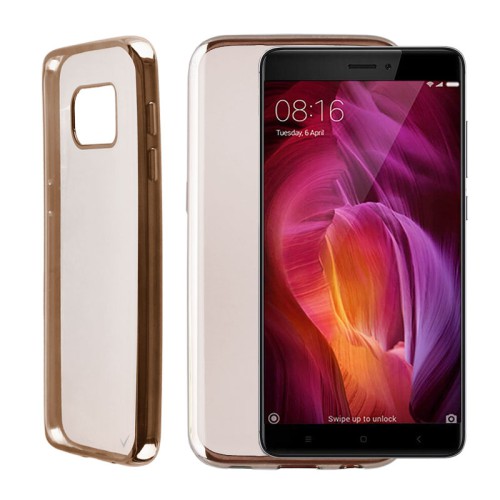 VOLTE-TEL ΘΗΚΗ XIAOMI REDMI NOTE 4X 5.5" FACEPLATE ELECTROPLATING GOLD