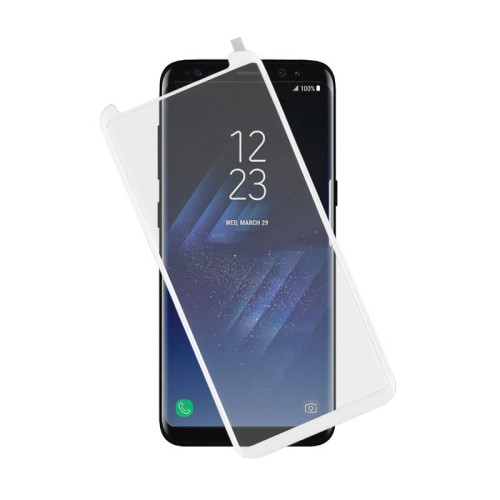 IDOL 1991 TEMPERED GLASS SAMSUNG S8 G950 9H 0.30mm 3D EDGE SEMI CURVED WHITE