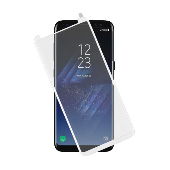 IDOL 1991 TEMPERED GLASS SAMSUNG S8 G950 9H 0.30mm 3D EDGE SEMI CURVED WHITE