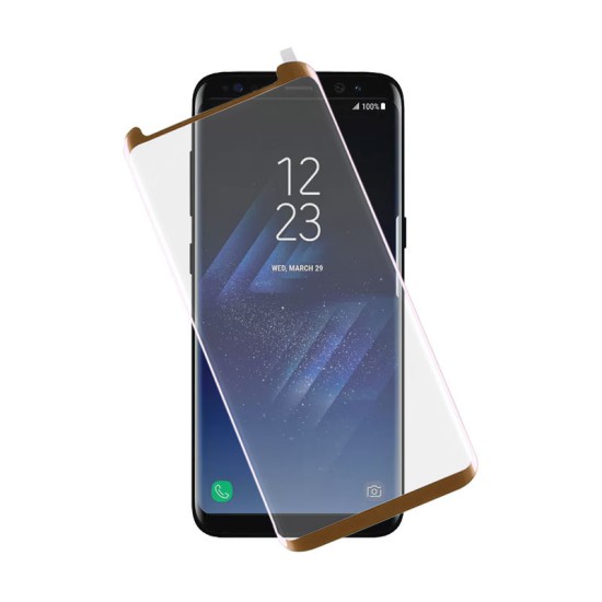 IDOL 1991 GLAMOUR TEMPERED GLASS SAMSUNG S8 G950 9H 0.30mm FULL COVER 3D EDGE GOLD