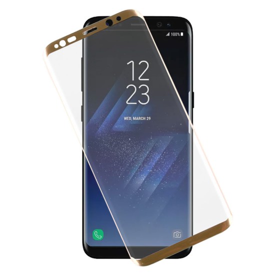 IDOL 1991 TEMPERED GLASS SAMSUNG S8+ G955 6.2in9H 0.30mm 3D CURVED FULL COVER GOLD