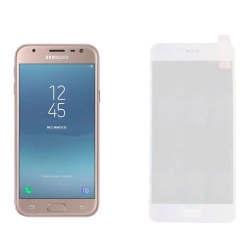 IDOL 1991 TEMPERED GLASS SAMSUNG J3 2017 J330 5.0" 9H 0.25mm 2.5D SPECIAL FULL COVER WHITE