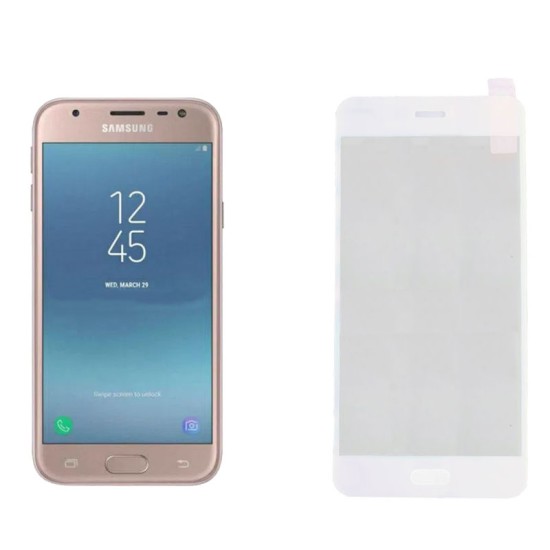 IDOL 1991 TEMPERED GLASS SAMSUNG J3 2017 J330 5.0" 9H 0.25mm 2.5D SPECIAL FULL COVER WHITE