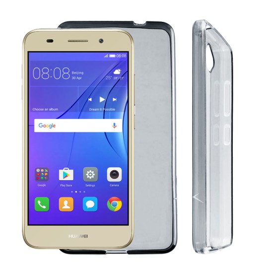 VOLTE-TEL ΘΗΚΗ HUAWEI Y3 2017/Y3 2018 5.0" SLIMCOLOR TPU ΔΙΑΦΑΝΗ ΓΚΡΙ