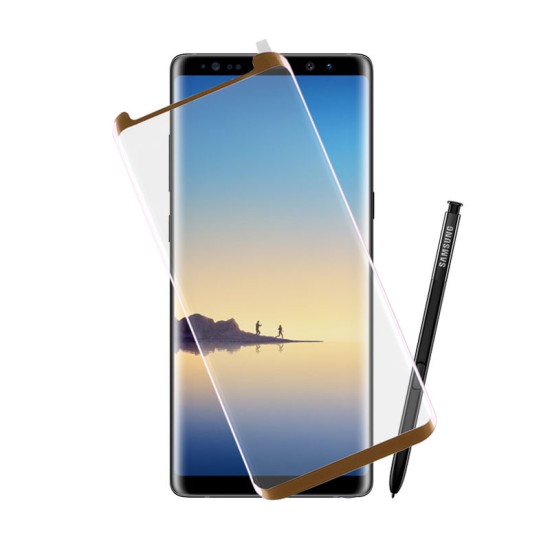 IDOL 1991 TEMPERED GLASS SAMSUNG NOTE 8 N950 6.3"9H 0.30mm 3D EDGE GLUE SEMI CURVED GOLD