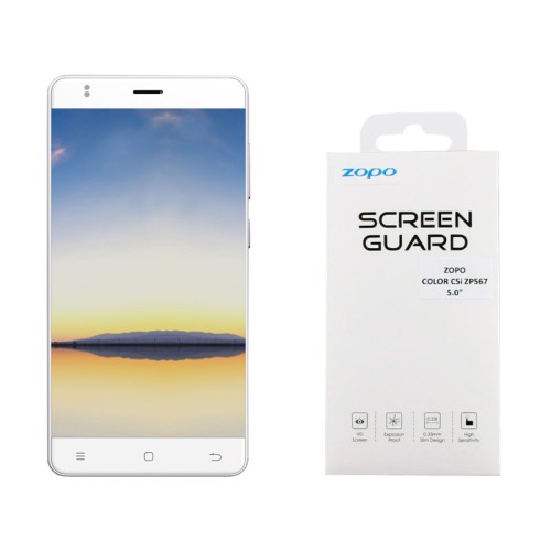 TEMPERED GLASS ZOPO C5i ZP567 5.0" 9H 0.33mm 2.5D FULL GLUE FULL COVER OR