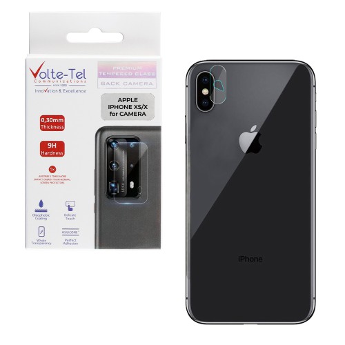 VOLTE-TEL TEMPERED GLASS IPHONE XS/X 5.8" 9H 0.30mm FOR CAMERA