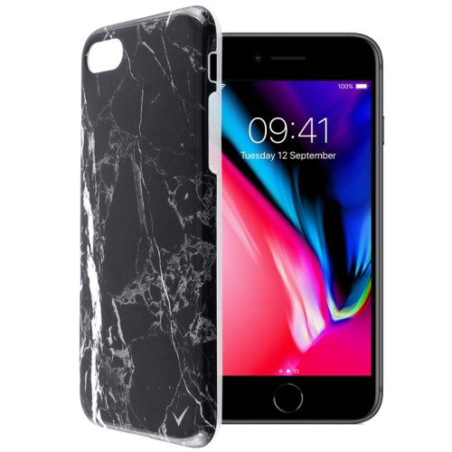 VOLTE-TEL ΘΗΚΗ IPHONE SE 2022/IPHONE SE 2020/IPHONE 8/7 4.7" MARBLE TPU BLACK 01