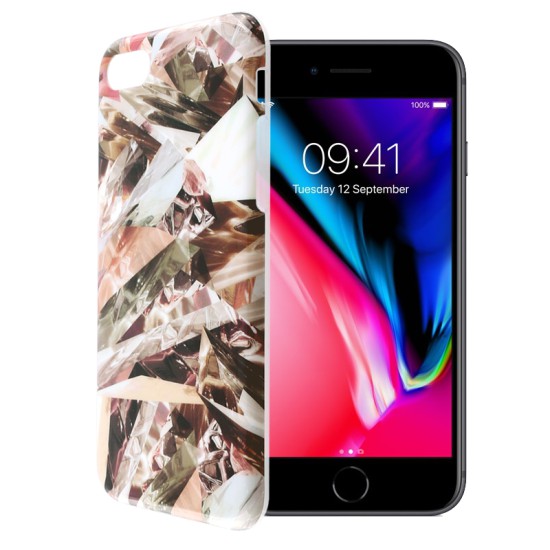 VOLTE-TEL ΘΗΚΗ IPHONE SE 2022/IPHONE SE 2020/IPHONE 8/7 4.7" MARBLE TPU BROWN 06