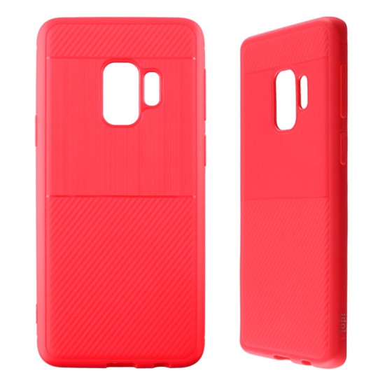 IDOL 1991 CARBON TPU ΘΗΚΗ SAMSUNG S9 G960 5.8in  RED