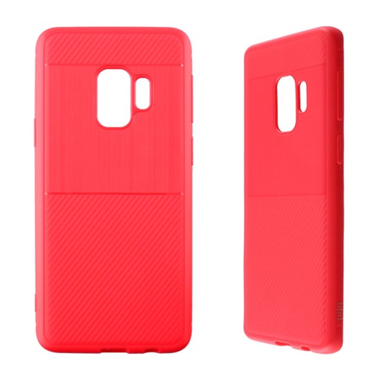 IDOL 1991 CARBON TPU ΘΗΚΗ SAMSUNG S9 PLUS G965 6.2in  RED