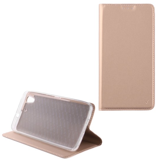 VOLTE-TEL ΘΗΚΗ HUAWEI NOVA SMART 5.0"MAGNET BOOK STAND GOLD