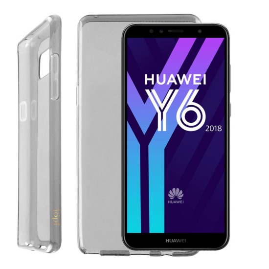 IDOL 1991 AIR SLIM TPU ΘΗΚΗ HUAWEI Y6 2018/Y6 PRIME 2018/HONOR 7A 5.7in ΔΙΑΦΑΝΗ ΓΚΡΙ