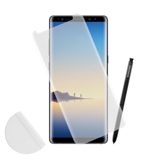 IDOL 1991 GLAMOUR TEMPERED GLASS SAMSUNG NOTE 8 N950 5.8in 9H 0.30mm FULL COVER 3D FULL GLUE TRANSPARENT + SQUEEZY CARD