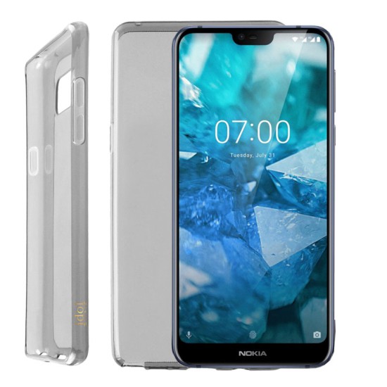 IDOL 1991 AIR SLIM TPU ΘΗΚΗ NOKIA 7.1 5.84in ΔΙΑΦΑΝΗ ΓΚΡΙ