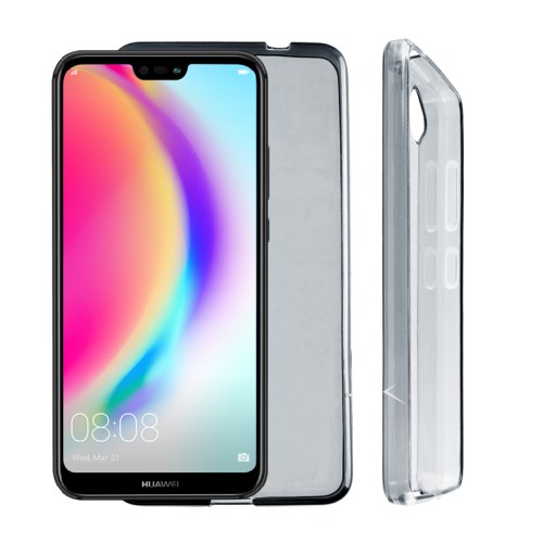VOLTE-TEL ΘΗΚΗ HUAWEI P20 LITE 5.84" SLIMCOLOR TPU ΔΙΑΦΑΝΗ ΓΚΡΙ