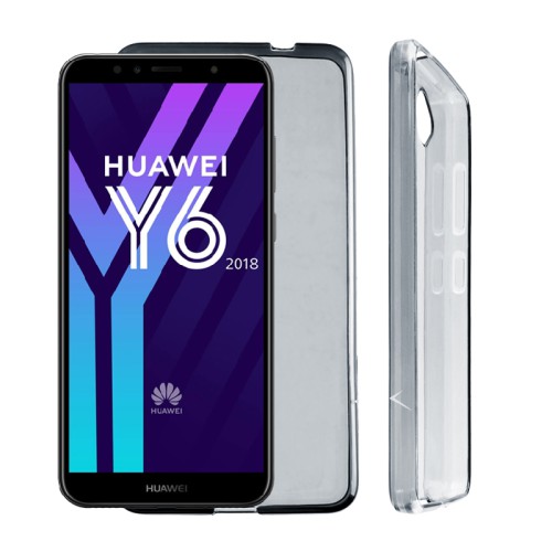VOLTE-TEL ΘΗΚΗ HUAWEI Y6 2018/Y6 PRIME 2018/HONOR 7A 5.7" SLIMCOLOR TPU ΔΙΑΦΑΝΗ ΓΚΡΙ