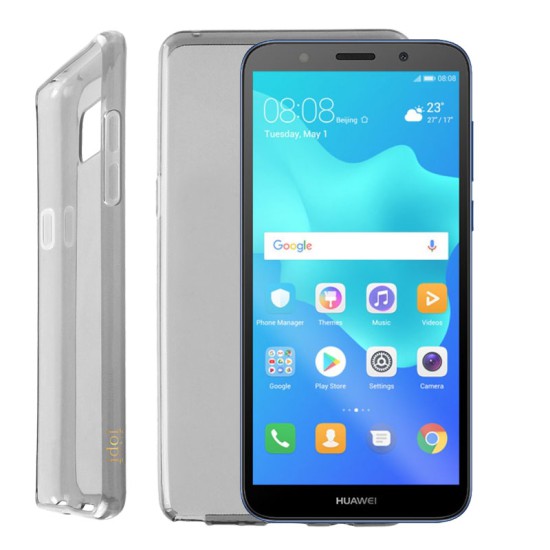 IDOL 1991 ΘΗΚΗ HUAWEI Y5 2018/HONOR 7S 5.45" AIR SLIM TPU ΔΙΑΦΑΝΗ ΓΚΡΙ