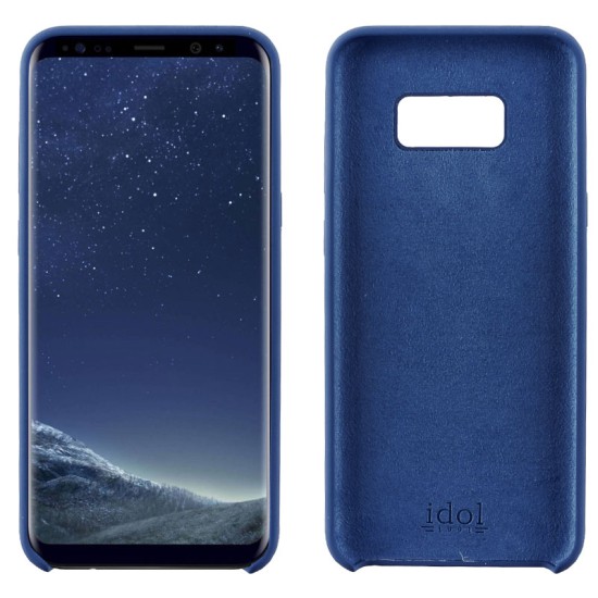 IDOL 1991 ΘΗΚΗ SAMSUNG S8 PLUS G955 6.2" VELVET TPU CAMERA GUARD PROTECTION BLUE