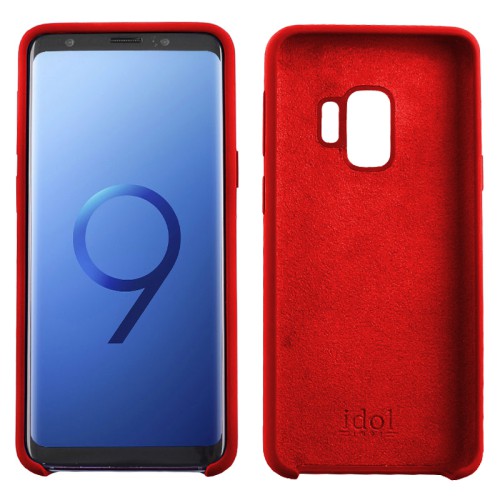 IDOL 1991 ΘΗΚΗ SAMSUNG S9 G960 5.8" VELVET TPU CAMERA GUARD PROTECTION RED