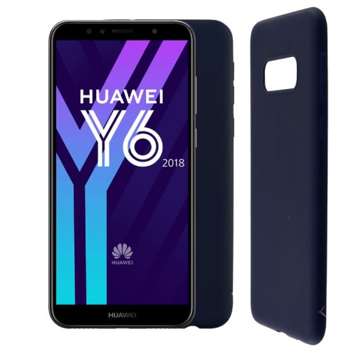 VOLTE-TEL ΘΗΚΗ HUAWEI Y6 2018/Y6 PRIME 2018/HONOR 7A 5.7" SILICON TPU CAMERA GUARD BLUE