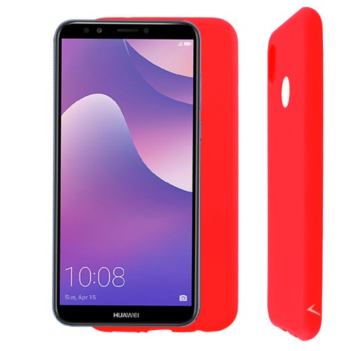 VOLTE-TEL ΘΗΚΗ HUAWEI Y7 2018/Y7 PRIME 2018/HONOR 7C 5.99" SILICON TPU CAMERA GUARD RED