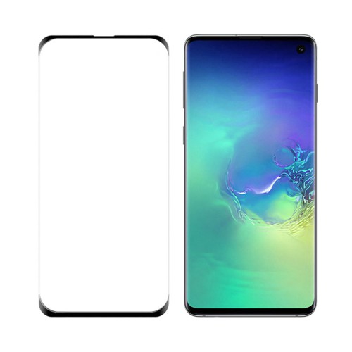 IDOL 1991 TEMPERED GLASS SAMSUNG S10 G973 6.1" 9H 0.30mm 3D EDGE SEMI CURVED FINGER UNLOCK BLACK