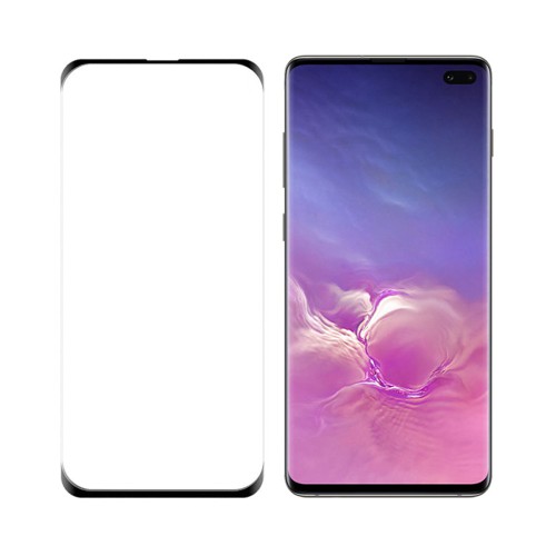 IDOL 1991 TEMPERED GLASS SAMSUNG S10 PLUS G975 6.4" 9H 0.30mm 3D EDGE SEMI CURVED FINGER UNLOCK BLACK