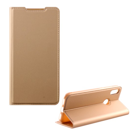 IDOL 1991 ΘΗΚΗ HUAWEI Y6 2019/Y6 PRO 2019/Y6S 6.09" PRIME MAGNET BOOK STAND GOLD