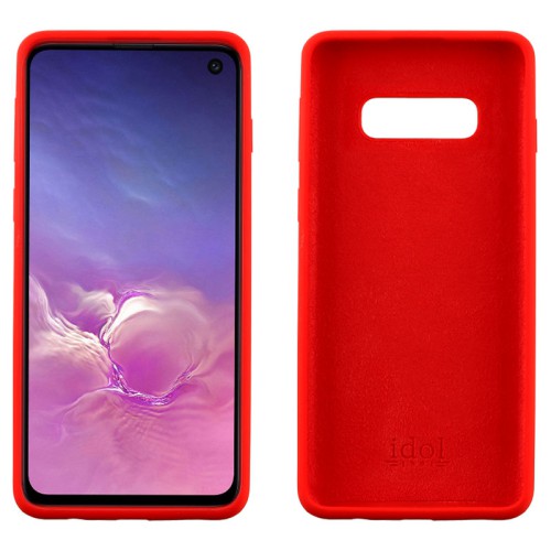IDOL 1991 ΘΗΚΗ SAMSUNG S10e G970 5.8" VELVET TPU 4 SIDE CAMERA GUARD PROTECTION RED