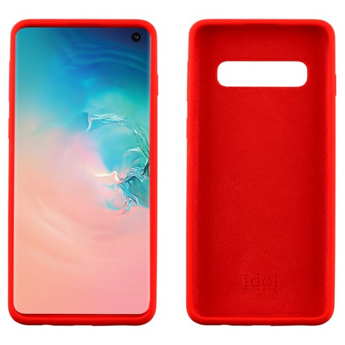 IDOL 1991 ΘΗΚΗ SAMSUNG S10 G973 6.1" VELVET TPU 4 SIDE CAMERA GUARD PROTECTION RED