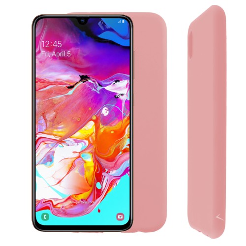 VOLTE-TEL ΘΗΚΗ SAMSUNG A70 2019 A705 6.7" SILICON TPU CAMERA GUARD PINK