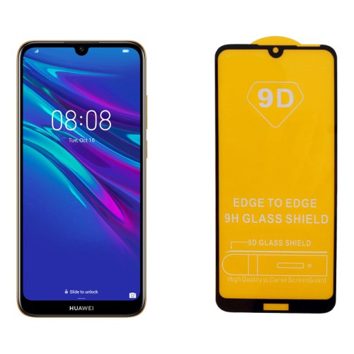 IDOL 1991 TEMPERED GLASS HUAWEI Y6 2019/Y6 PRO 2019 6.09" 9H 0.25mm 9D FULL GLUE SPECIAL FULL COVER BLACK