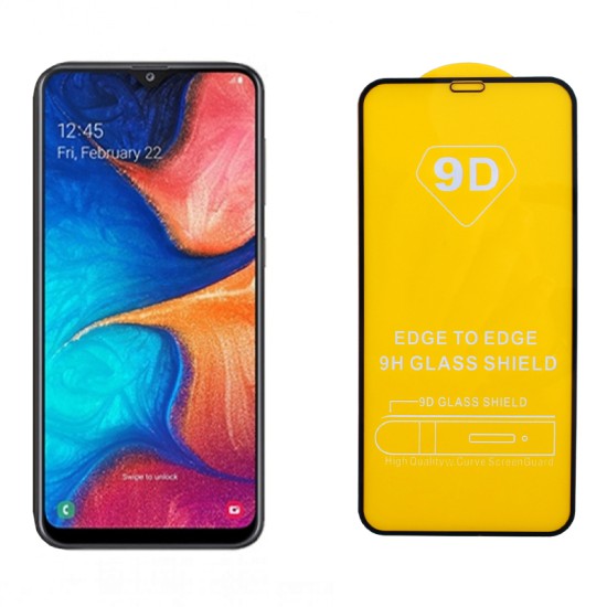 IDOL 1991 TEMPERED GLASS SAMSUNG A20 2019 A205 6.4" 9H 0.25mm 9D FULL GLUE SPECIAL FULL COVER BLACK