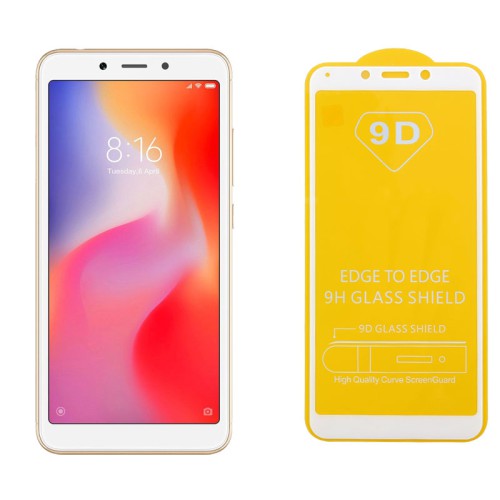 IDOL 1991 TEMPERED GLASS XIAOMI REDMI 6A/REDMI 6 5.45" 9H 0.25mm 9D FULL GLUE SPECIAL FULL COVER WHITE