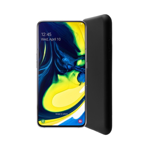 LIME ΘΗΚΗ SAMSUNG A80 2019 A805 6.7" VELVET TPU 4 SIDE BLACK